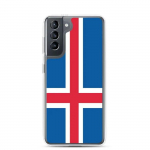 Coque T&eacute;l&eacute;phone Drapeau Islande &ndash; Samsung Galaxy S21 Plus