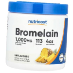 Bromelaini pulber, Bromelain Powder, Nutricost 113g Maitsetu (69647018) 113g Unflavored