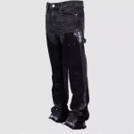 Meeste moeriietus Moeriietus T&ouml;&ouml;riided Elastsed Plaastert&ouml;&ouml;d Denim Kihtidega Laienevad P&uuml;ksid XS tumehall v&auml;rv