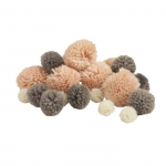 Pompon en laine pour guirlande Paris 15 &agrave; 25 mm 45 pi&egrave;ces