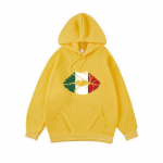 Mehhiko lipuv&auml;rvi huuleprintiga kapuutsid naiste vabaaja taskuga kapuuts talvised dressipluusid p&otilde;hilised sportlikud naisteriided 3XL