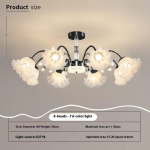 Elutoa l&uuml;hter, LED peavalgusti, Lihtsad ja kaasaegsed magamistoa valgustid 8 headlights must