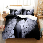 3D prinditud Death Note anime voodipesukomplekt poistele t&uuml;drukutele &uuml;hekohaline kahekohaline kuninglik suurus tekikate padjap&uuml;&uuml;r voodi poisid t&auml;iskasvanud kodutekstiil AU Single(140x210cm)