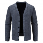 Meeste kudumiskardigan V-kaelusega pikad varrukad N&ouml;&ouml;pidega esiosa Kampsunijakk taskutega &Uuml;hev&auml;rviline S&uuml;gis Talv Kudumid 4XL