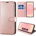 Coque de T&eacute;l&eacute;phone - BOOLING - Samsung Galaxy S25 FE - Int&eacute;grale Antichoc Cuir Synth&eacute;tique - Rose