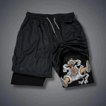Muay Thai Kickboxing Poks MMA Piraat &Uuml;hes t&uuml;kis Luffy Zoro &Otilde;lgk&uuml;bar Multikas Jaapan L&uuml;hikesed p&uuml;ksid Unisex Treening Kiiresti kuivav Tr&uuml;kitud Fitnessi treening M