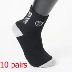 1/5 paari meeste higi neelavad ja desodoreerivad sokid Meeste vabaaja igap&auml;evased keskmise toruga sokid tr&uuml;kitud kilpmustriga sokid spordisokid 10 pairs