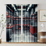 2 tk, Kardinad Digitaalselt Tr&uuml;kitud Garaažit&ouml;&ouml;riistad T&ouml;&ouml;tuba Mitmek&uuml;lgsed 100% Pol&uuml;ester (ilma vardata) Puhkus Ideaalne elutuppa ja 29x65in(75x166cm)