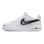 Nike Air Force 1 07 GS Cut Out Swoosh laste tossud - valged mustad DR7889-100 37.5 white