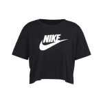 Nike Sportswear Essential L&uuml;hikeste Varrukatega Vabaaja &Uuml;mmarguse Kaelusega T-s&auml;rk Naistele &Uuml;laosad Must BV6176-010 XL