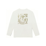 Vans Seljaprindiga lahtine &uuml;mmarguse kaelusega pikkade varrukatega pusa unisex topid off-white VN00092PFS8 M