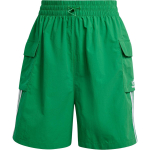 Adidas Originals Adicolor Cargo l&uuml;hikesed p&uuml;ksid triibulise prindiga ja v&auml;ikese logoga Naiste l&uuml;hikesed p&uuml;ksid Roheline JH1073 XS
