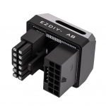 12VHPWR 180 kraadi nurgaadapter 16-pin GPU toitepistik 12V HPWR adapter 12+4-pin RTX 3090Ti 4070Ti 4080 4090 jaoks STD must