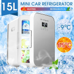 DC12-24V/AC220V Kodu-/autok&uuml;lmik Kahe s&uuml;damikuga k&uuml;lmutusk&uuml;ttega toit, puuviljade s&auml;ilitamine, k&uuml;lmik jahuti 55 W kodureisiks telkimiseks 15 l Single Core