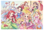 Tenyo Vitraažikunsti Gyutto seeria Pusle Puhtalt Disney printsess koos teenuskaardiga (Tenyo) [Valmistatud Jaapanis] 500 t&uuml;kki (25x36 cm) DSG-500-452
