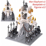 MOC Keskaja lotr Figuurid Ork S&otilde;durid R&ouml;&ouml;vel Vargr Hunt Elevant Ratsu R&uuml;&uuml;tlid Ehitusklotsid Klotsid M&auml;nguasjad lastele kingitused