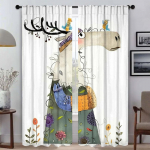 Magus Beebi Gru Kardinad Magamistoa Akna Kardin Toa jaoks 2 Paneeli Kodu Interj&ouml;&ouml;ri Kardinad Vahesein Halloweeni Dekoratsioon W50xH70cmx2pcs-CL