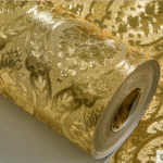 Luksuslik Klassikaline Kuldne Tapeet Magamistuba Elutuba Reljeefne Damask Seinakatte Rull S&auml;delev Tapeet Kuldne Foolium Papel De Parede 9.5mx53cm