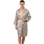 Meeste suvine pikkade varrukatega siidistiilis hommikumantel P801 - Suurused XL