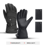 Soojendusega mootorratakindad Talvised soojad mootorratakindad Guantes Moto Kindad Akukarbiga Veekindlad Soojendusega Termokindad gray