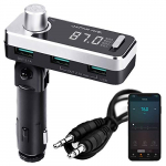 JAPAN AVE.&reg; Bluetooth 4.2 FM-saatja, K&otilde;rge helikvaliteet (ATS kiibiga), Patent JA996 12.6 x 7.4 x 3.9cm must