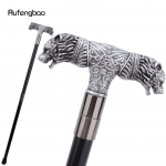 H&otilde;bedane vaikhunt kahekordse peaga k&otilde;nnikepp Moodne dekoratiivne terasest kepp H&auml;rrasmehelik elegantne Cosplay keppnupp Karikas 92cm