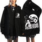 Stray kids KARMA Album STAR T&otilde;mblukuga Huppari Jakk Felix Hyunjin Bangchan Lee Know Seungmin IN Han T&otilde;mblukuga Dressipluus Jakk Large