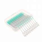 Hambavahesed silikoonharjad 200 &uuml;hikut hambaorkidega harja hammaste vahel koos keermega suupuhastusvahendid roheline