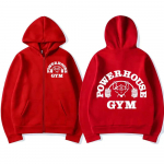 Powerhouse Gym Kahepoolse Prindiga Logo T&otilde;mblukuga Huppar Meestele Naistele Trendikas Vintage T&otilde;mblukuga Hupparid Vabaaja Mood L&otilde;tv T&otilde;mblukuga Hupparid S