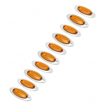 10 tk 18 LED-iga k&uuml;lgm&auml;rgutuled 12&ndash;24 V IP67 veekindel 1200 lm Haagise suunatulelamp veoautodele ja jahtidele Kollane kollane