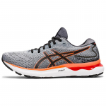 ASICS Gel Nimbus 24 Sheet Rock Grey Shocking Orange Tossud 1011B359-020 39.5