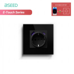 BSEED 1/2/3/4-ne Zigbee puutel&uuml;liti klaasist, USB-C ja EL pistikupesadega 20W, nutikas seinavalgusti l&uuml;liti, puuteekraan, taustvalgustus, E-seeria Socket No Zigbee&EU standard