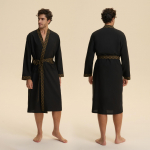 Meeste satiinist hommikumantel Kerge siidine pikkade varrukatega hommikumantel l&uuml;hikeste p&uuml;kstega komplekt Spa-magamisriided Hommikumantel Siidine kimono hommikumantli komplekt Pehme koduriiete &ouml;&ouml;pesu meestele M