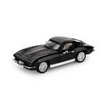 1/32 Corvette C2 Sting Ray Sulamist Sportauto Mudel Die-cast Metall Klassikaline V&otilde;idus&otilde;iduauto S&otilde;idukid Mudel Heli ja Valgus Laste M&auml;nguasi Kingitus must
