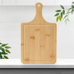 Bambusest k&auml;epidemega pitsaalus (Ruut) (27x16 cm)