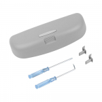 ABS 4 v&auml;rvi autoprillide &uuml;mbrishoidik Volkwagen VW Touareg jaoks Skoda KAROQ KODIAQ p&auml;ikeseprillide hoiukasti jaoks helehall v&auml;rv