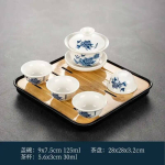 1 gaiwan 4 tassi 1 teekann Keraamiline kungfu teekomplekt kodumajapidamine &uuml;ks kaanega kauss neli tassi elutuba kungfu kontor vastuv&otilde;tt 6-parts