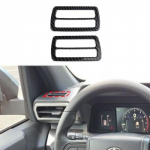 Carbon fiber style center console upper air AC vent cover trim for Toyota Tacoma