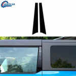 2x - Ford Bronco For 2 Doors B Pillar Post Door Window Trim Cover Black | Gloss | Front | Easy tallation