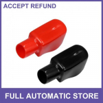 1Pair 19mm Battery Terminal ulation Cover Universal for Car PVC Red Black