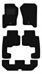 Dywaniki samochodowe welurowe czarne do: Land Rover Discovery III Suv 7os (2004-2009)