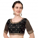 Naiste siidist tavaline poolvarrukaga saree pluus M