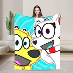 Tylers And Snowi Gaming Soe Pehme Tekk Reisi Pl&uuml;&uuml;sist Visketekk Uudsus Kodu Dekoor Flanell Voodikate Diivanvoodi Kate 30x40in