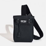 Uus rindkere kotike esimese kihi veisenahast litsipuu mustriga unisex moodne vabaaja lihtne &otilde;lakott 17*8*27cm must