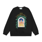 CASABLANCA Unisex kirjatr&uuml;kiga frotee dressipluus, uus stiil, &uuml;mar kaelus Small white
