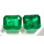 Looduslik Roheline Muzo Smaragd 16.35ct Sertifitseeritud Lahtine Kivi 13.4 mm each approx roheline