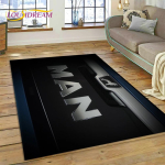 Mehe veoauto logo 3D-tr&uuml;kiga vaip magamistoa, elutoa, kodu diivani kaunistuseks, laste m&auml;ngu suur dekoratiivne p&otilde;randamatt kingitus 80x120cm( 31x47in)