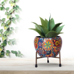 Potid taimedele, taimepotid kodukaunistuseks, sukulentide pott, siseistutusmasin aia dekoratsioon (Suurus: 6x6 tolli) Stiil: Mandala Fusion Spectrum