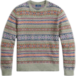 Polo Ralph Lauren Fair Isle Mitmev&auml;rviline &Uuml;mmarguse Kaelusega Kampsun Meeste kampsun 710824525-001 2XL gray