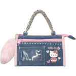 Hatayama Shoji Sanrio Gal Seeria 3 Denim Mitmeotstarbeline Kott Hello Kitty Y2K Must Valge Pruun Armas Trendikas Aksessuaaride Karbik U.. K11 x L18.5 x S6cm 33203581